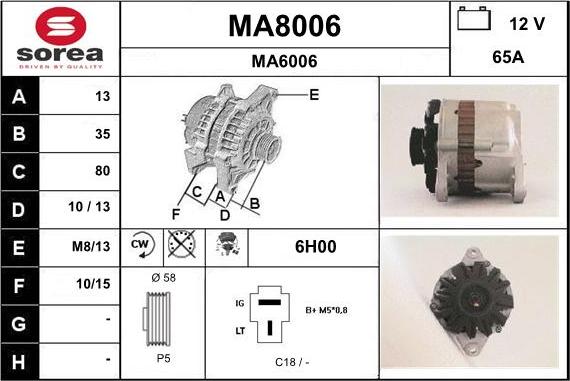 SNRA MA8006 - Alternatore autozon.pro