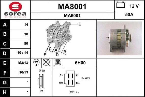 SNRA MA8001 - Alternatore autozon.pro