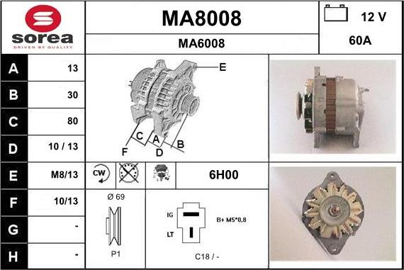 SNRA MA8008 - Alternatore autozon.pro