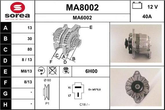 SNRA MA8002 - Alternatore autozon.pro