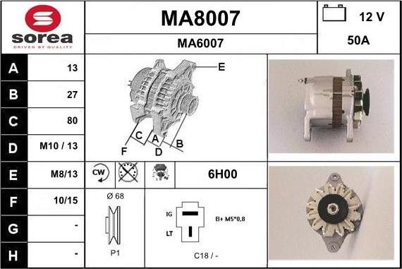 SNRA MA8007 - Alternatore autozon.pro