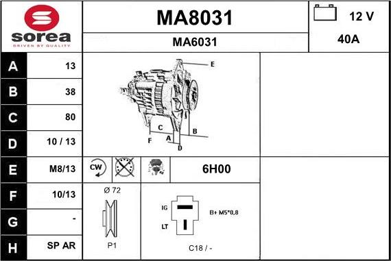 SNRA MA8031 - Alternatore autozon.pro