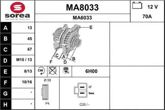 SNRA MA8033 - Alternatore autozon.pro