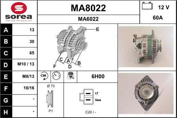 SNRA MA8022 - Alternatore autozon.pro