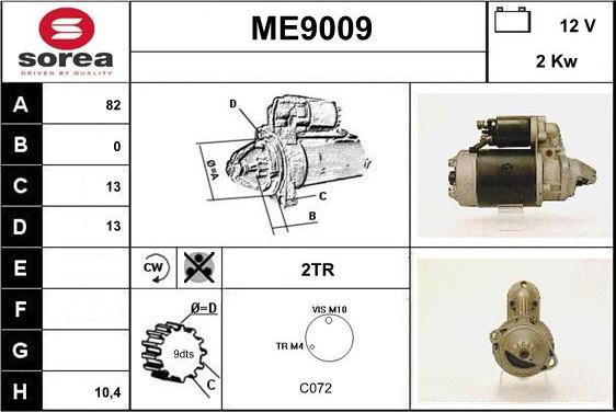 SNRA ME9009 - Motorino d'avviamento autozon.pro