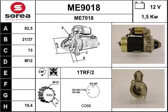 SNRA ME9018 - Motorino d'avviamento autozon.pro