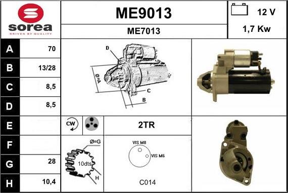 SNRA ME9013 - Motorino d'avviamento autozon.pro