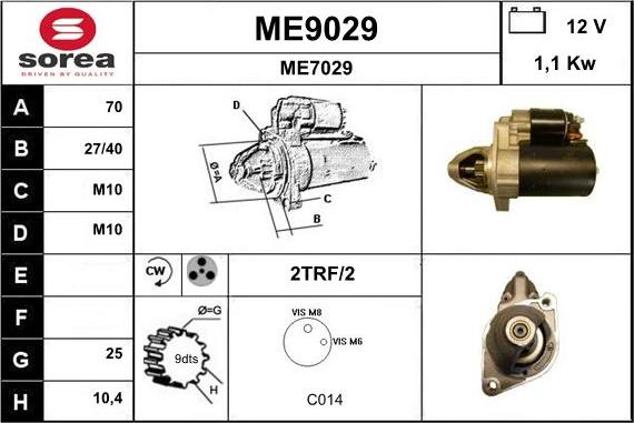 SNRA ME9029 - Motorino d'avviamento autozon.pro