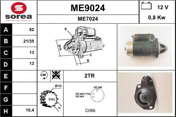 SNRA ME9024 - Motorino d'avviamento autozon.pro