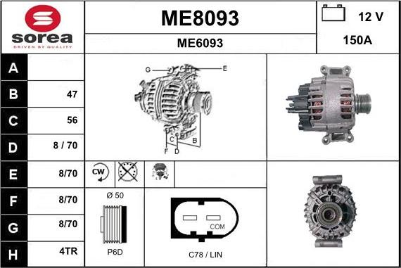 SNRA ME8093 - Alternatore autozon.pro