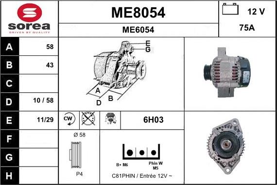 SNRA ME8054 - Alternatore autozon.pro