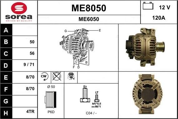 SNRA ME8050 - Alternatore autozon.pro