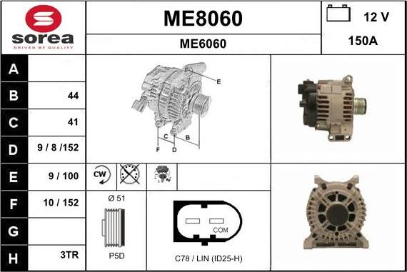 SNRA ME8060 - Alternatore autozon.pro