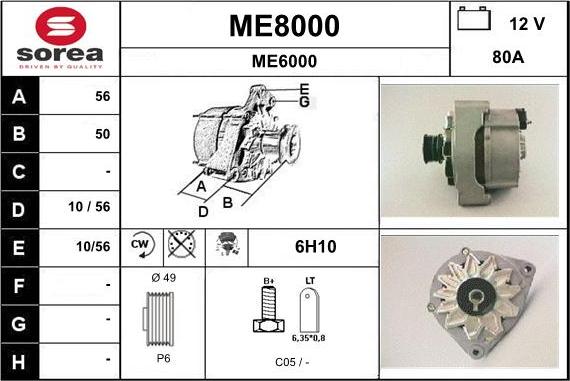 SNRA ME8000 - Alternatore autozon.pro