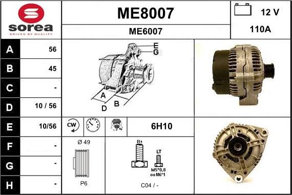 SNRA ME8007 - Alternatore autozon.pro