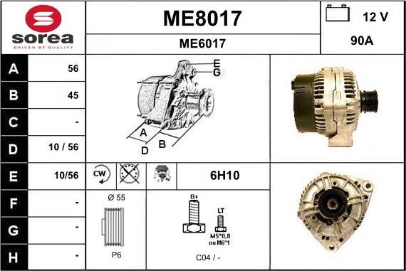 SNRA ME8017 - Alternatore autozon.pro