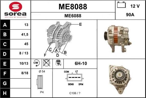 SNRA ME8088 - Alternatore autozon.pro