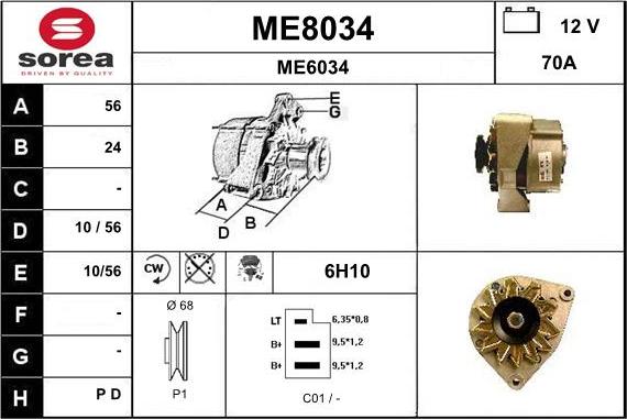 SNRA ME8034 - Alternatore autozon.pro