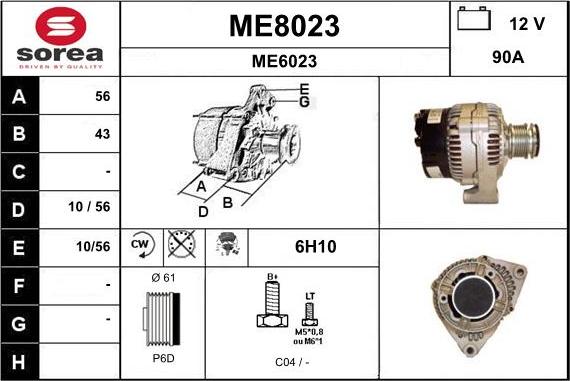 SNRA ME8023 - Alternatore autozon.pro