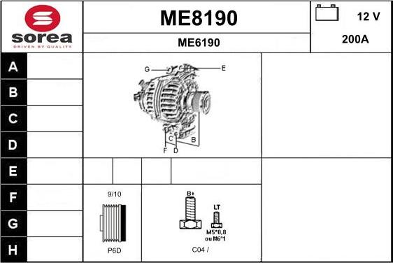 SNRA ME8190 - Alternatore autozon.pro