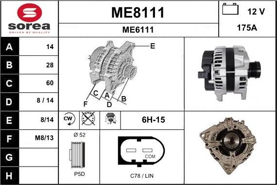 SNRA ME8111 - Alternatore autozon.pro