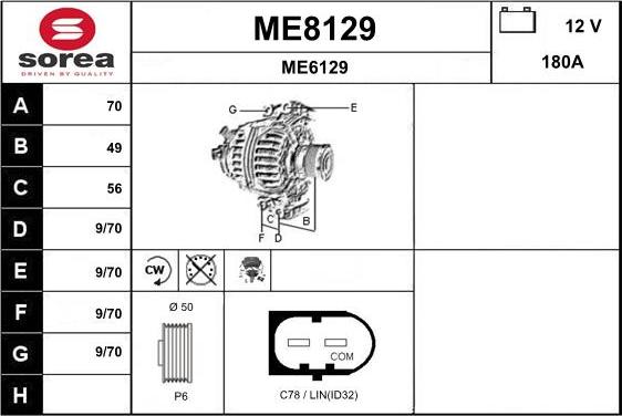 SNRA ME8129 - Alternatore autozon.pro