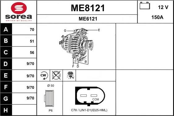 SNRA ME8121 - Alternatore autozon.pro