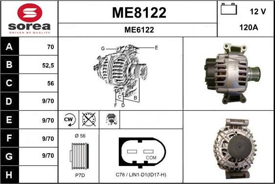 SNRA ME8122 - Alternatore autozon.pro