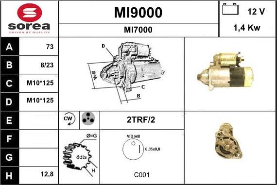 SNRA MI9000 - Motorino d'avviamento autozon.pro