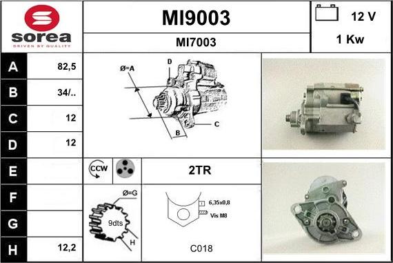 SNRA MI9003 - Motorino d'avviamento autozon.pro