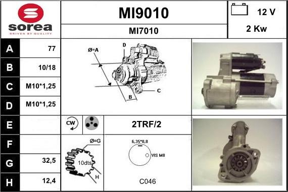 SNRA MI9010 - Motorino d'avviamento autozon.pro