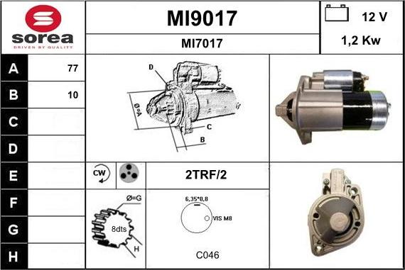 SNRA MI9017 - Motorino d'avviamento autozon.pro