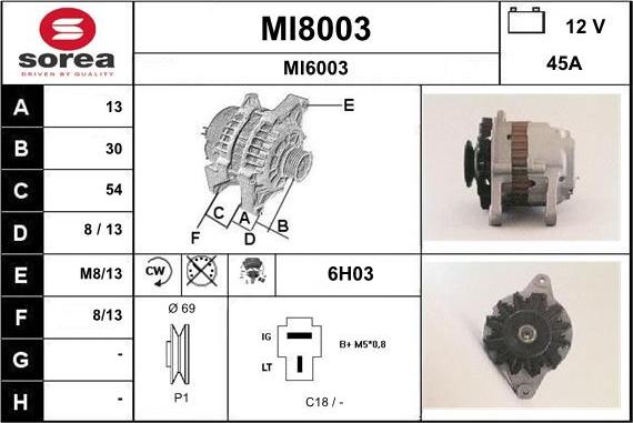 SNRA MI8003 - Alternatore autozon.pro