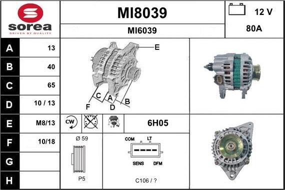 SNRA MI8039 - Alternatore autozon.pro