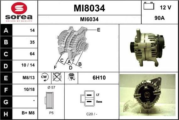 SNRA MI8034 - Alternatore autozon.pro