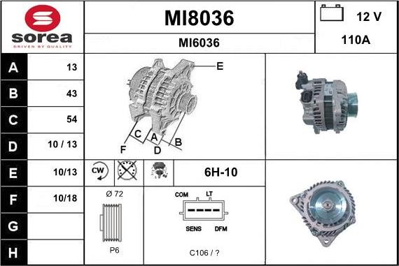 SNRA MI8036 - Alternatore autozon.pro