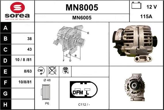 SNRA MN8005 - Alternatore autozon.pro