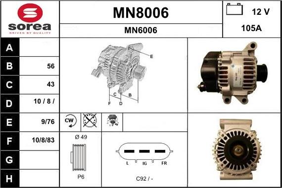 SNRA MN8006 - Alternatore autozon.pro