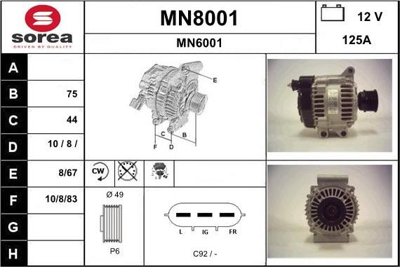 SNRA MN8001 - Alternatore autozon.pro