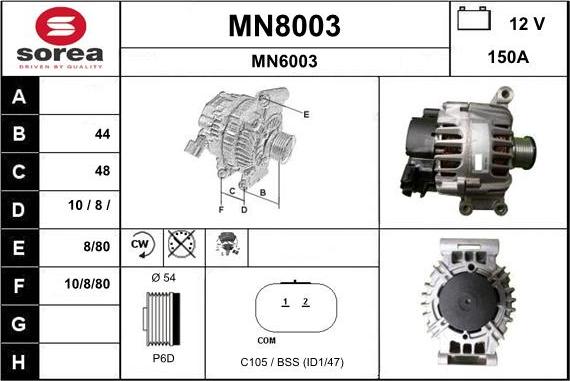 SNRA MN8003 - Alternatore autozon.pro