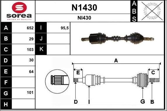 SNRA N1430 - Albero motore / Semiasse autozon.pro