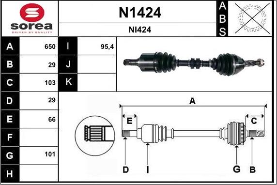 SNRA N1424 - Albero motore / Semiasse autozon.pro