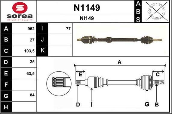 SNRA N1149 - Albero motore / Semiasse autozon.pro