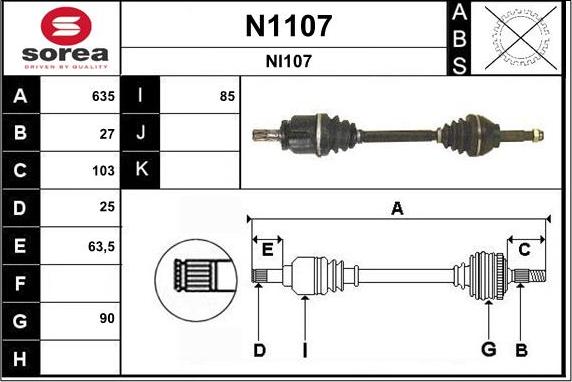 SNRA N1107 - Albero motore / Semiasse autozon.pro