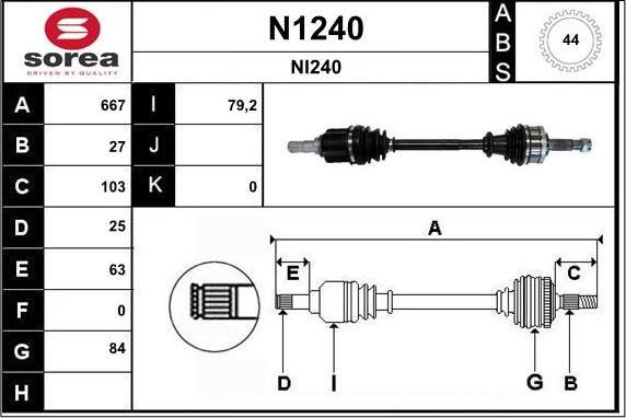 SNRA N1240 - Albero motore / Semiasse autozon.pro