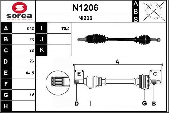 SNRA N1206 - Albero motore / Semiasse autozon.pro