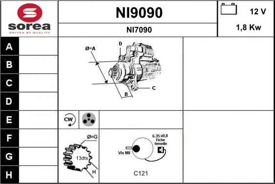 SNRA NI9090 - Motorino d'avviamento autozon.pro