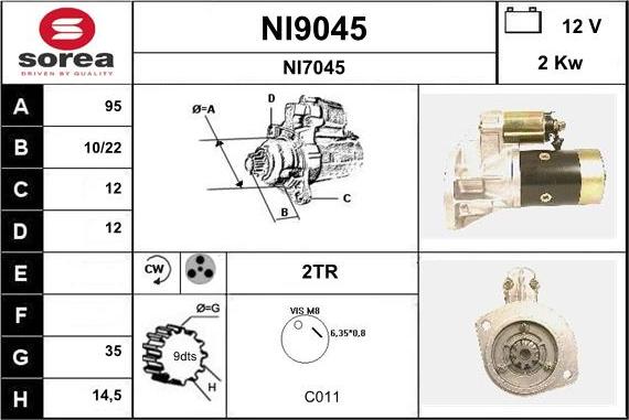 SNRA NI9045 - Motorino d'avviamento autozon.pro