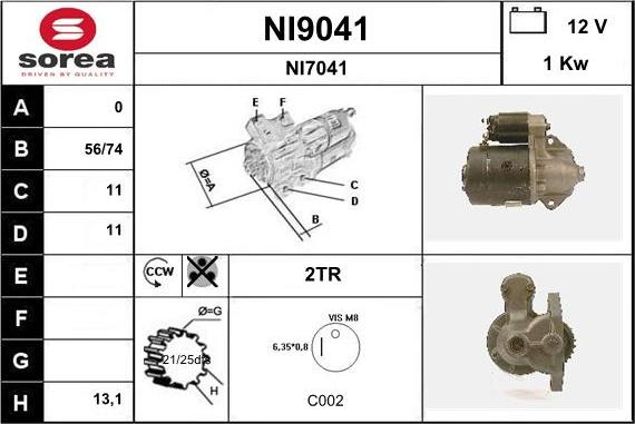 SNRA NI9041 - Motorino d'avviamento autozon.pro