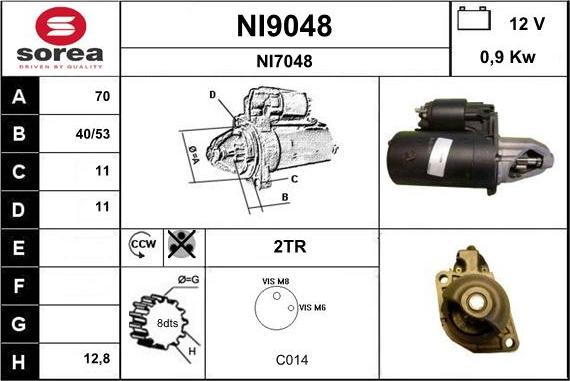 SNRA NI9048 - Motorino d'avviamento autozon.pro